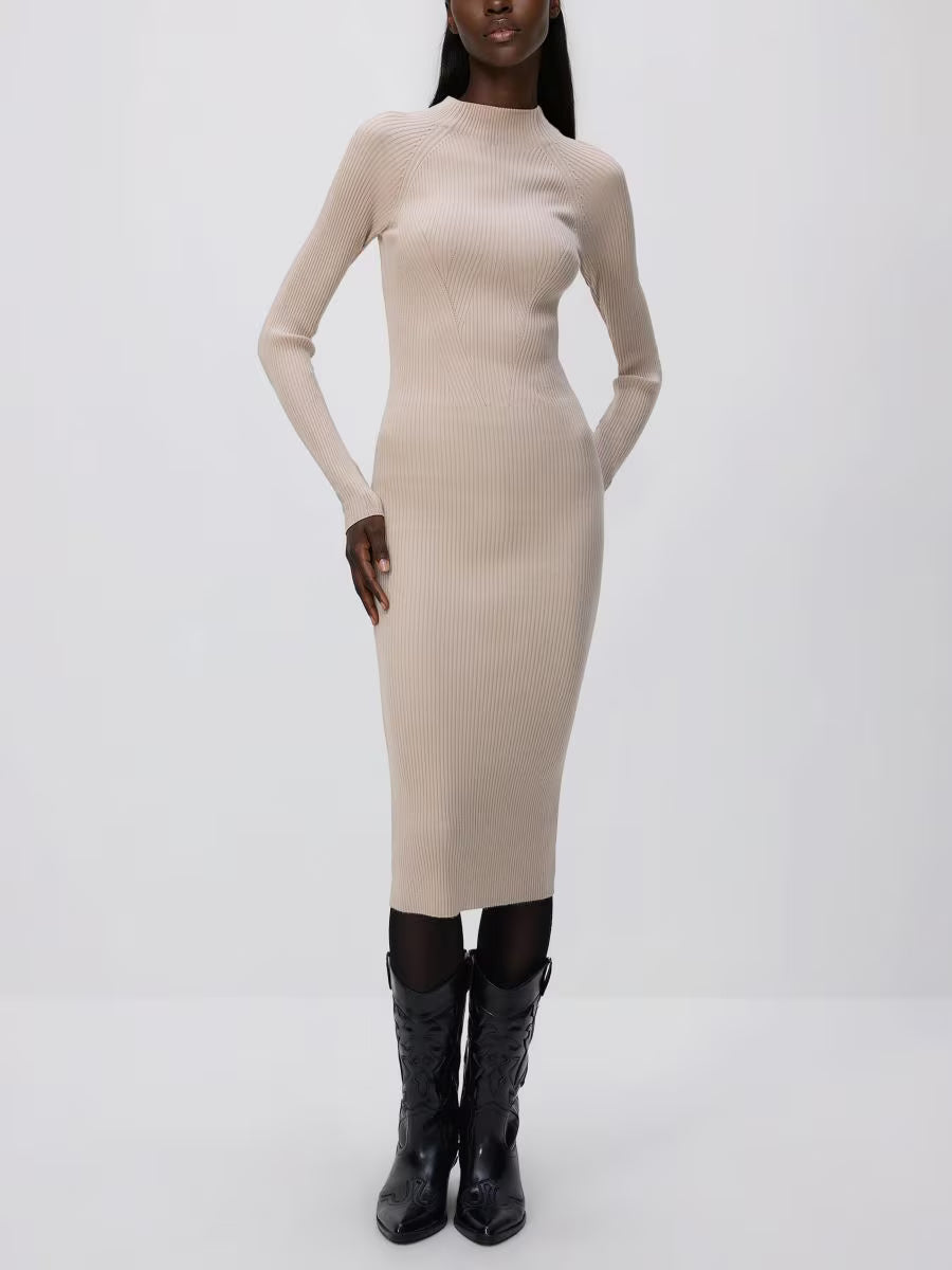 Abito in maglia a coste in viscosa