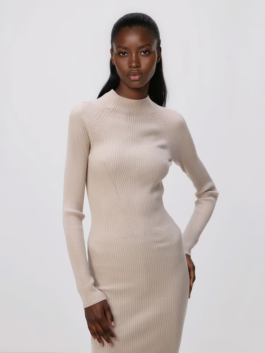 Abito in maglia a coste in viscosa