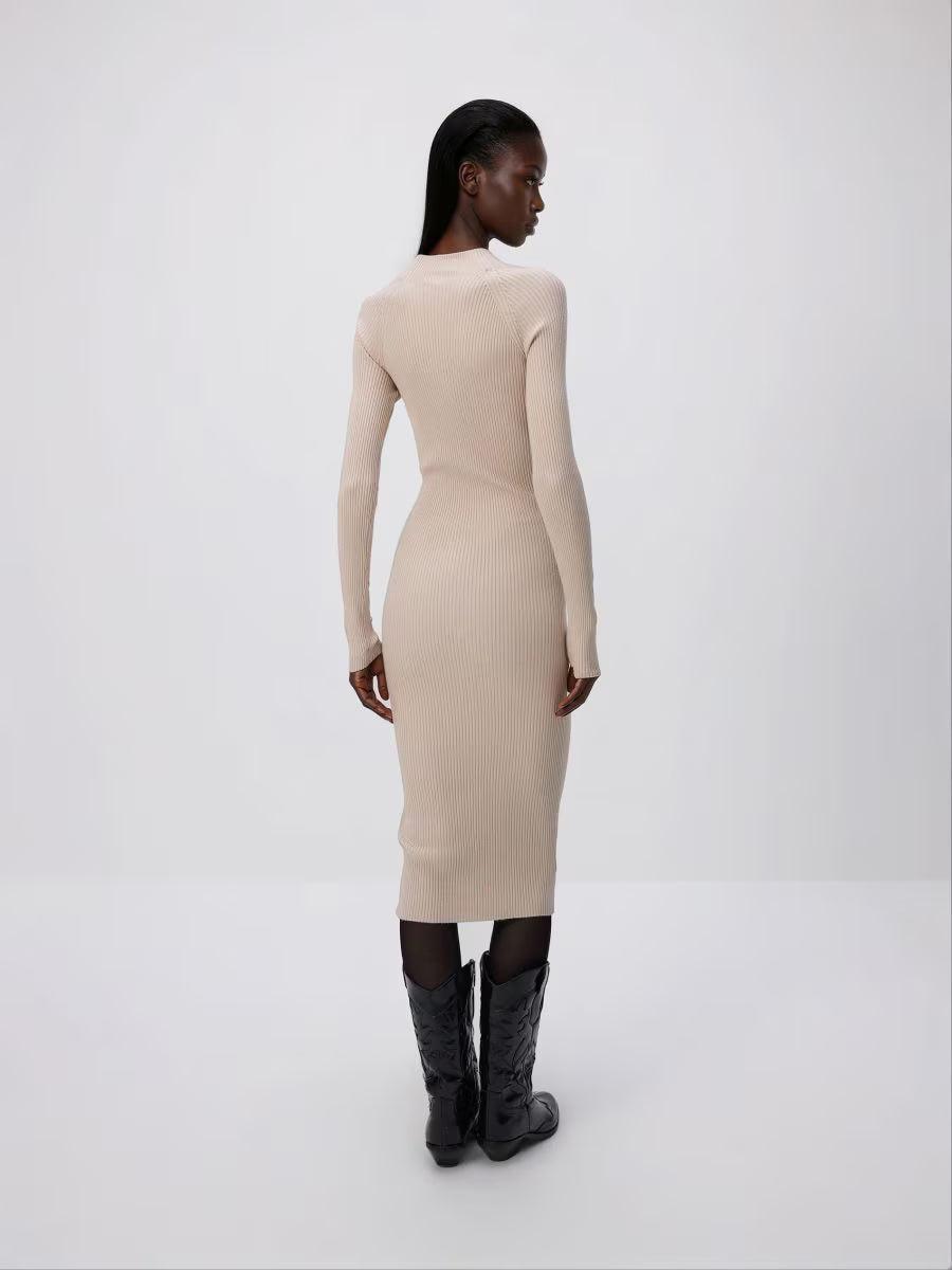 Abito in maglia a coste in viscosa